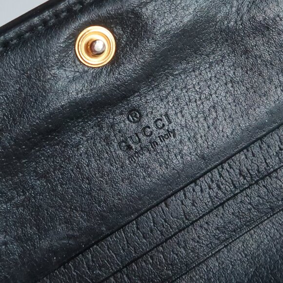 Gucci 100% Authentic Black Leather GG Ophidia Card Case Bifold Designer Wallet - Picture 14 of 16